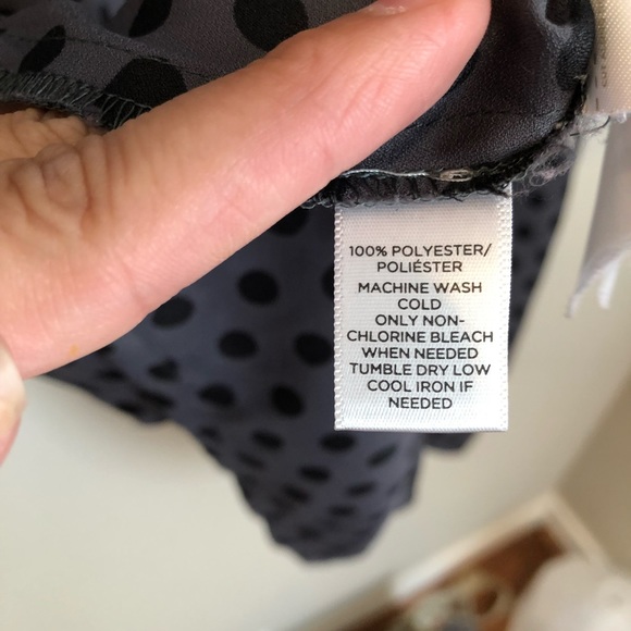 LOFT Polka Dot Long Sleeve Shirt Dress - Picture 5 of 5